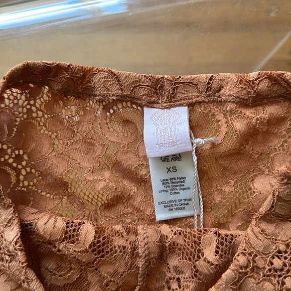 NWT $68 HAH 2-PIECE SET Lace Chi Bralittle & Chase Me Down Panty Brown Sugar XS - Picture 8 of 10